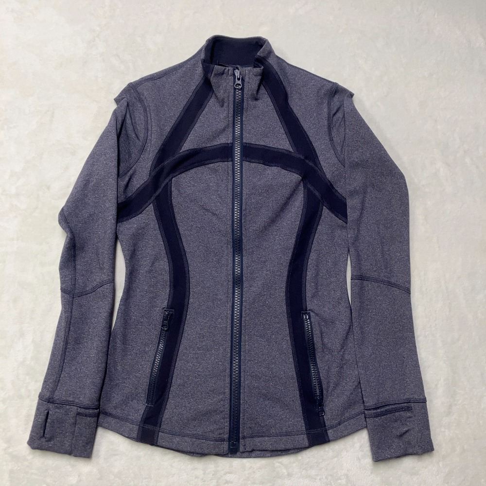 Lululemon Define Jacket Heathered‎ Black Swan Size 6 Luon Athleisure